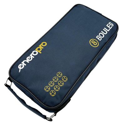 10. KULE DO GRY 8 SZT- BOULE PETANQUE CZARNE POKROWIEC ENERO PRO
