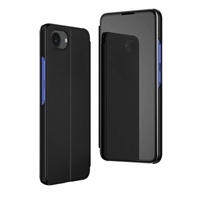 2. Etui Clear View Case na iPhone 16e / 17e pokrowiec z klapką - czarne