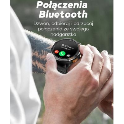 26. Smartwatch Męski GRAVITY GPS GT24-2 Czarny Pasek Silikonowy + Biały Pasek Silikonowy