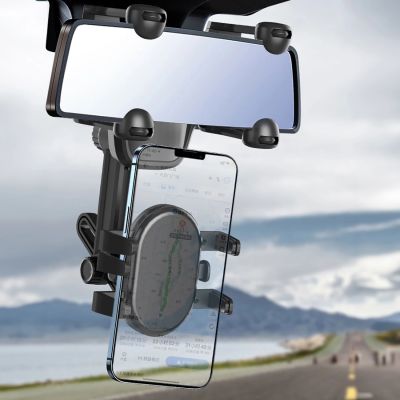 11. Uchwyt na telefon do samochodu na lusterko wsteczne - czarny