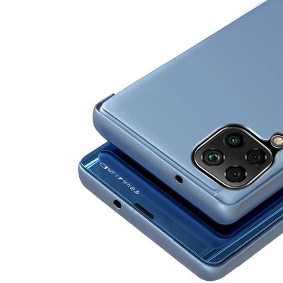 5. Clear View Case futerał etui z klapką Samsung Galaxy A22 4G czarny