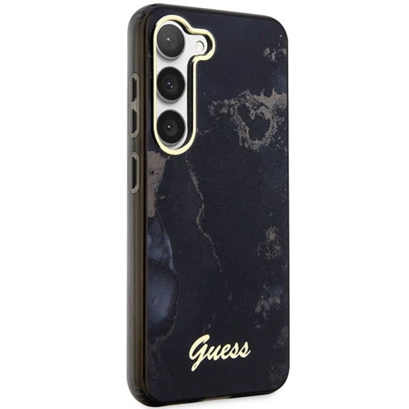4. Etui Guess Golden Marble Collection S23+ - czarne