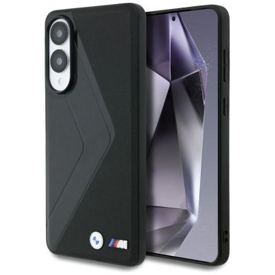 Etui BMW Leather Oversized Stripes MagSafe na Samsung Galaxy S25 Edge - czarne