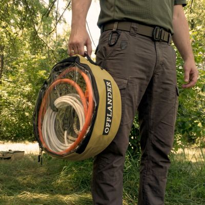6. OFFLANDER TORBA OKRĄGŁA ZAMYKANA Z PRZEZROCZYSTĄ GÓRĄ PVC 24 L