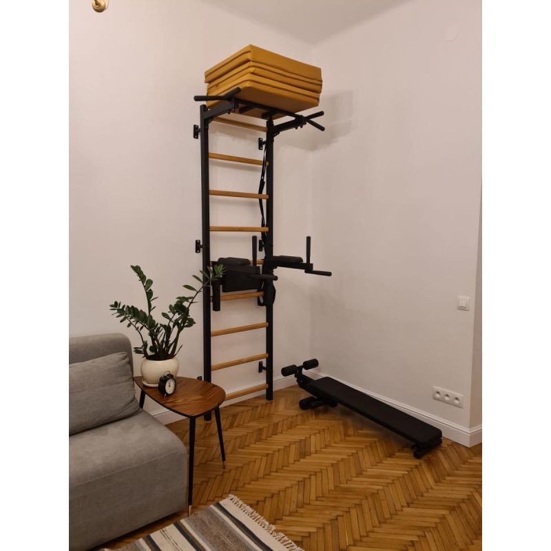 32. MATERAC GIMNASTYCZNY SKŁADANY BRĄZOWY 180CM BENCHK