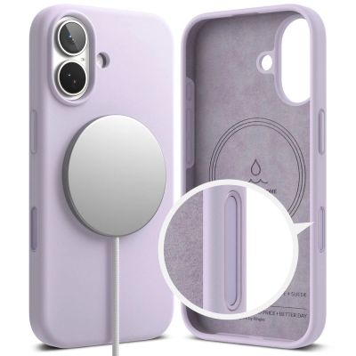 3. Etui Ringke Silicone Magnetic MagSafe na iPhone 17 - fioletowe