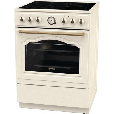 6. Kuchnia elektryczna GORENJE GECS6B70CLI Retro 60 cm | ExtraSteam | AirFry | FrozenBake | kremowy