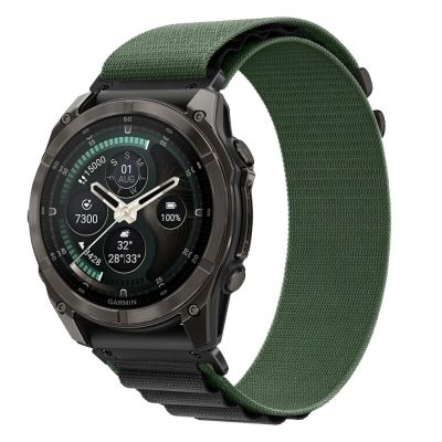 2. Pasek Tech-Protect Nylon Pro na Garmin Fenix 5X / 5X Plus / 6X / 6X Pro / 7X / 8 / 8 Pro / 9 / 9 Pro (51 mm) - czarno-zielony
