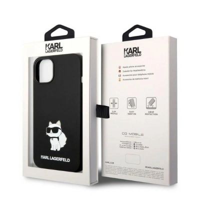 8. Etui Karl Lagerfeld Silicone Choupette na iPhone 14 Plus - czarne