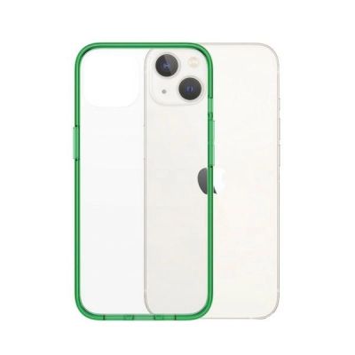2. Etui PanzerGlass ClearCase antybakteryjne z certyfikatem Military Grade na iPhone 13 / 14 / 15 - przezroczysto-zielone