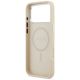 7. Etui Guess Triangle Logo MagSafe na iPhone 17 Pro - beżowe