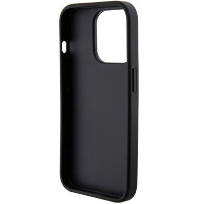 6. Etui Guess Grip Stand 4G Saffiano Strass na iPhone 15 Pro Max - czarne