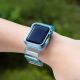 3. Silikonowa opaska pasek bransoleta bransoletka etui Strap Light Set do zegarka Apple Watch 38 mm - niebieska