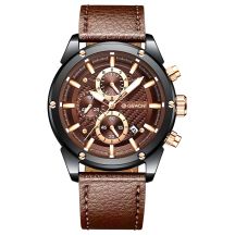 Zegarek Męski Giewont Chronograph Sapphire Czarno Brązowy GW8810-A3