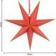 5. DEKORACJA PAPIEROWA GWIAZDA 60CM CZERWONA SASKA GIFT & DECOR