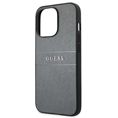 6. Etui Guess Saffiano Strap na iPhone 13 Pro / iPhone 13 - szare