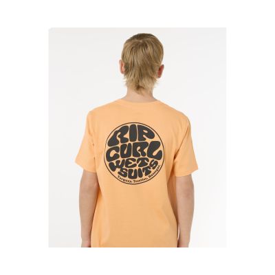 3. T-Shirt dziecięcy RIP CURL Wetsuit Icon Tee - Kids pomarańczowy