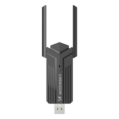 4. Wozinsky dwupasmowy bezprzewodowy adapter USB 3.0 WiFi 6 - czarny
