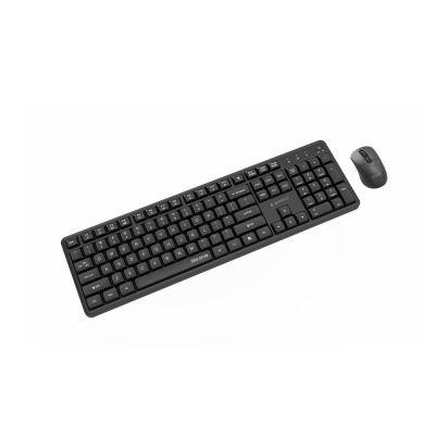 4. GEMBIRD BEZPRZEWODOWY ZESTAW KLAWIATURY + MYSZ SILENT KEY PRO BUSINESS, CZARNY, UKŁAD US