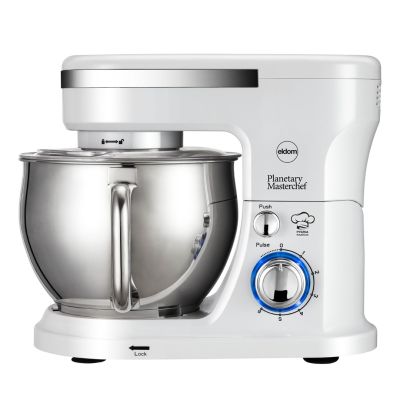 19. ELDOM ROBOT PLANETARNY WRK1300 DULCE, 1300W, 5L , TRY KOŃCÓWKI DO UBUJANIA, MISZANIA, UGNIATANIW, WYJMOWANA METALOWA MISA