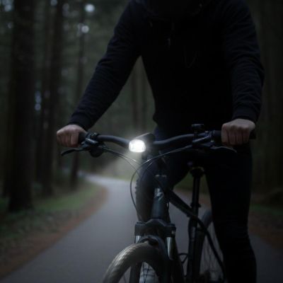 8. LAMPKA ROWEROWA PRZEDNIA LED USB-C CERTYFIKAT 2 TRYBY DUNLOP