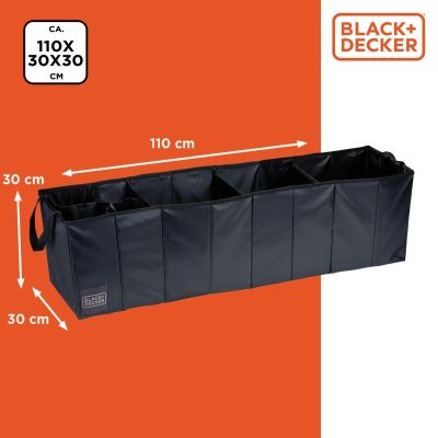 24. ORGANIZER SCHOWEK 4 KOMORY SKŁADANY 110X30X30cm BLACK + DECKER
