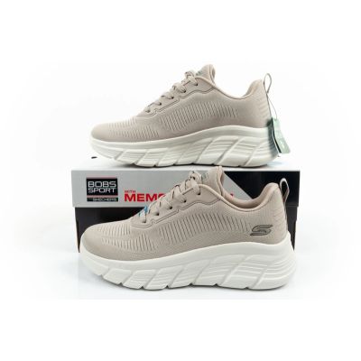 10. Skechers buty sportowe sneakersy damskie Bobs B Flex modne beżowe