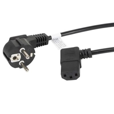 Kabel Lanberg CA-C13C-12CC-0018-BK (C13 / IEC C13 / IEC 320 C13 F - Schuko M; 1,8m; kolor czarny)