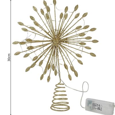 6. CZUBEK GWIAZDA CHOINKOWA 30CM 20 LED