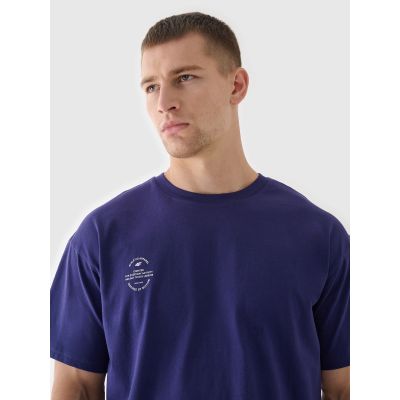 4. T-shirt oversize gładki uniseks 4F 4FRAW24TTSHU2672-31S