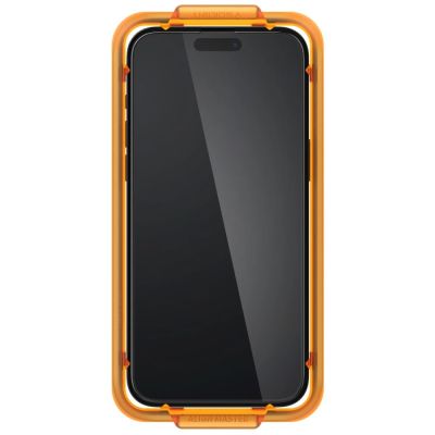 2. Szkło hartowane Spigen ALM Glass FC na iPhone 15 Pro - czarne 2 szt.