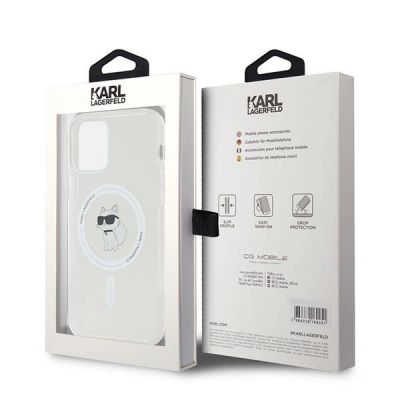 8. Etui Karl Lagerfeld IML Choupette MagSafe na iPhone 12 / 12 Pro - przezroczyste
