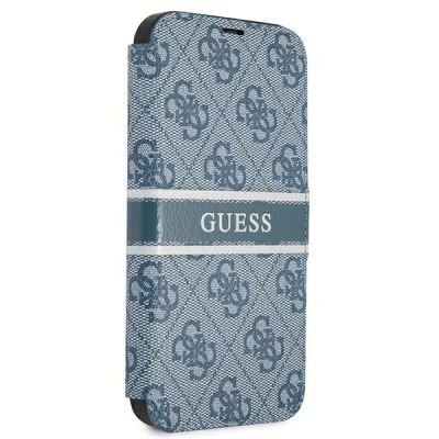 3. Etui Guess 4G Stripe na iPhone 13 mini - niebieskie