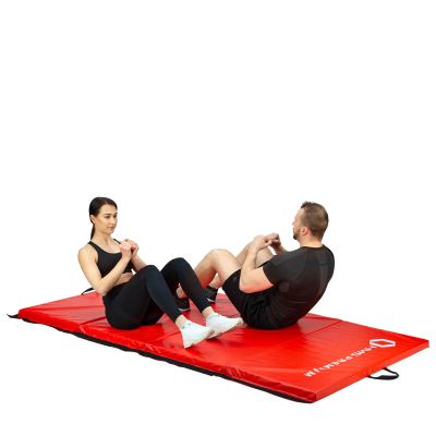 2. Materac gimnastyczny składany czerwony 2400x1200x50mm HMS MGS01