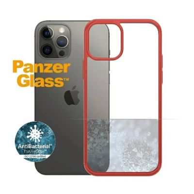 5. Etui PanzerGlass Mandarin Clear Case na iPhone 12 / 12 Pro- przezroczysto-czerwone