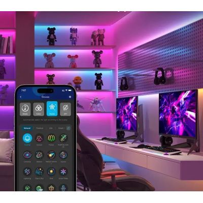 3. Govee Taśma LED Strip Light S 5m RGBIC, Wi-Fi, Bluetooth H612ACD1