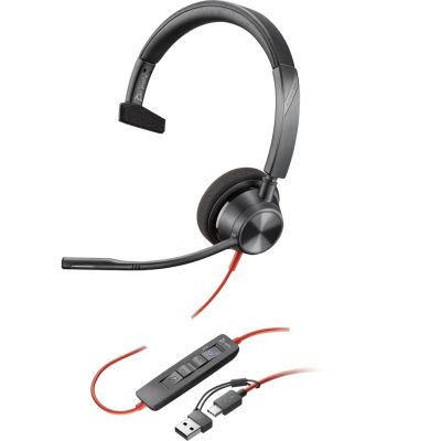 10. Słuchawki Poly Blackwire 3310 Mono Microsoft Teams USB-C