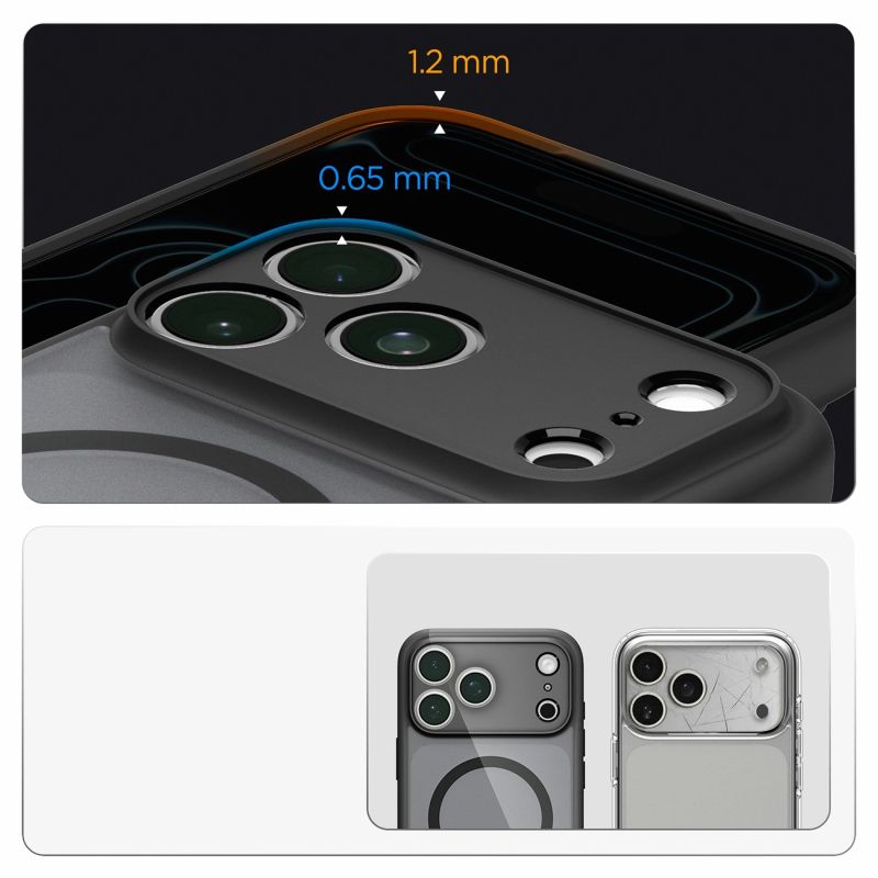 20. Etui Spigen Ultra Hybrid MagSafe na iPhone 18 Pro / 17 Pro - frost black