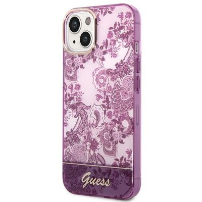 2. Etui Guess Porcelain Collection na iPhone 14 Plus - fuksjowe