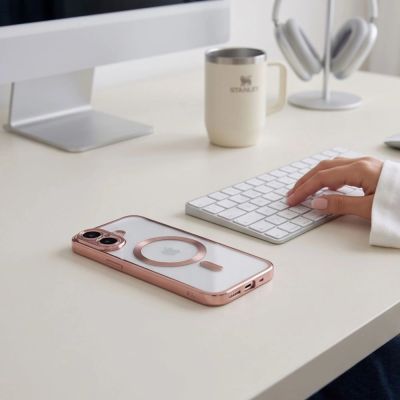 5. Etui Tech-Protect MagFlex na iPhone 17 - przezroczysto-różowe