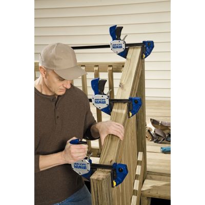 7. IRWIN 10505945 klamra Zacisk stolarski 60 cm Czarny, Niebieski, Szary