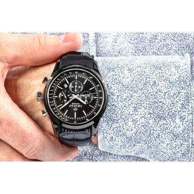 5. Zegarek Męski Giewont Chronograph Sapphire Czarny GW7650-A4