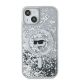 3. Etui Karl Lagerfeld Liquid Glitter Choupette Head MagSafe na iPhone 13 - przezroczyste