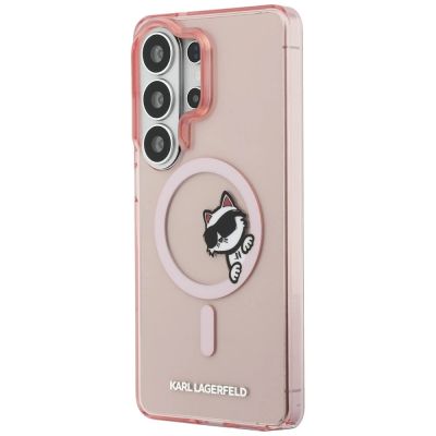 2. Etui Karl Lagerfeld IML Peekaboo Choupette MagSafe na Samsung Galaxy S26 Ultra - różowe