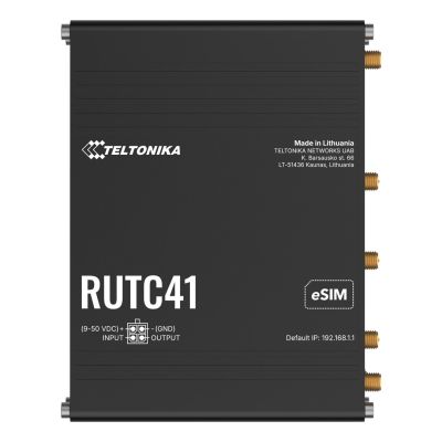 3. Teltonika RUTC41 router bezprzewodowy Gigabit Ethernet Dual-band (2.4 GHz/5 GHz) 5G Czarny