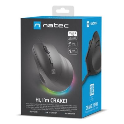 3. NATEC MYSZ WERTYKALNA CRAKE 2 PRO 12800DPI PROGRAMOWALNA