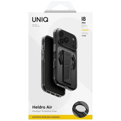 9. Etui UNIQ Heldro Air Magclick Charging na iPhone 18 Pro / 17 Pro - czarne