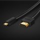10. Ugreen kabel przewód HDMI - micro HDMI 19 pin 2.0v 4K 60Hz 30AWG 1,5m czarny (30102)