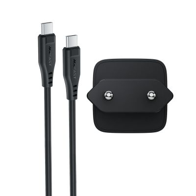 8. Ładowarka sieciowa Acefast A118 30W GaN USB-C z kablem USB-C - USB-C 1.2m - czarna