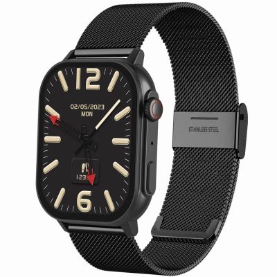 2. Smartwatch Gravity GT15-3 Czerwony Pasek Silikonowy + Czarna Bransoleta